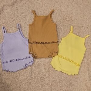 Kids One Piece Set - Yellow, Brown, and Purple
